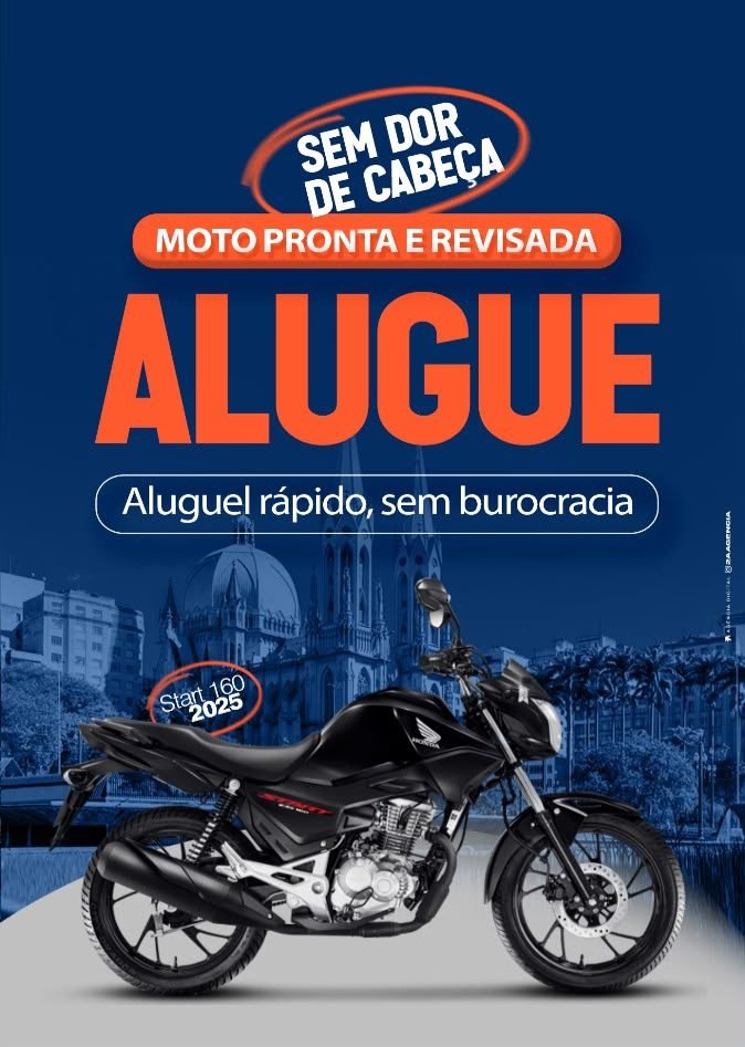 Honda CG 160 Start preta para aluguel na AquiMotos em Guarulhos - moto pronta e revisada